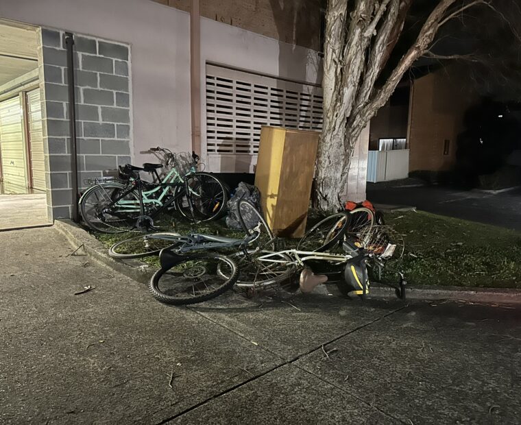 A pile of stolen bikes