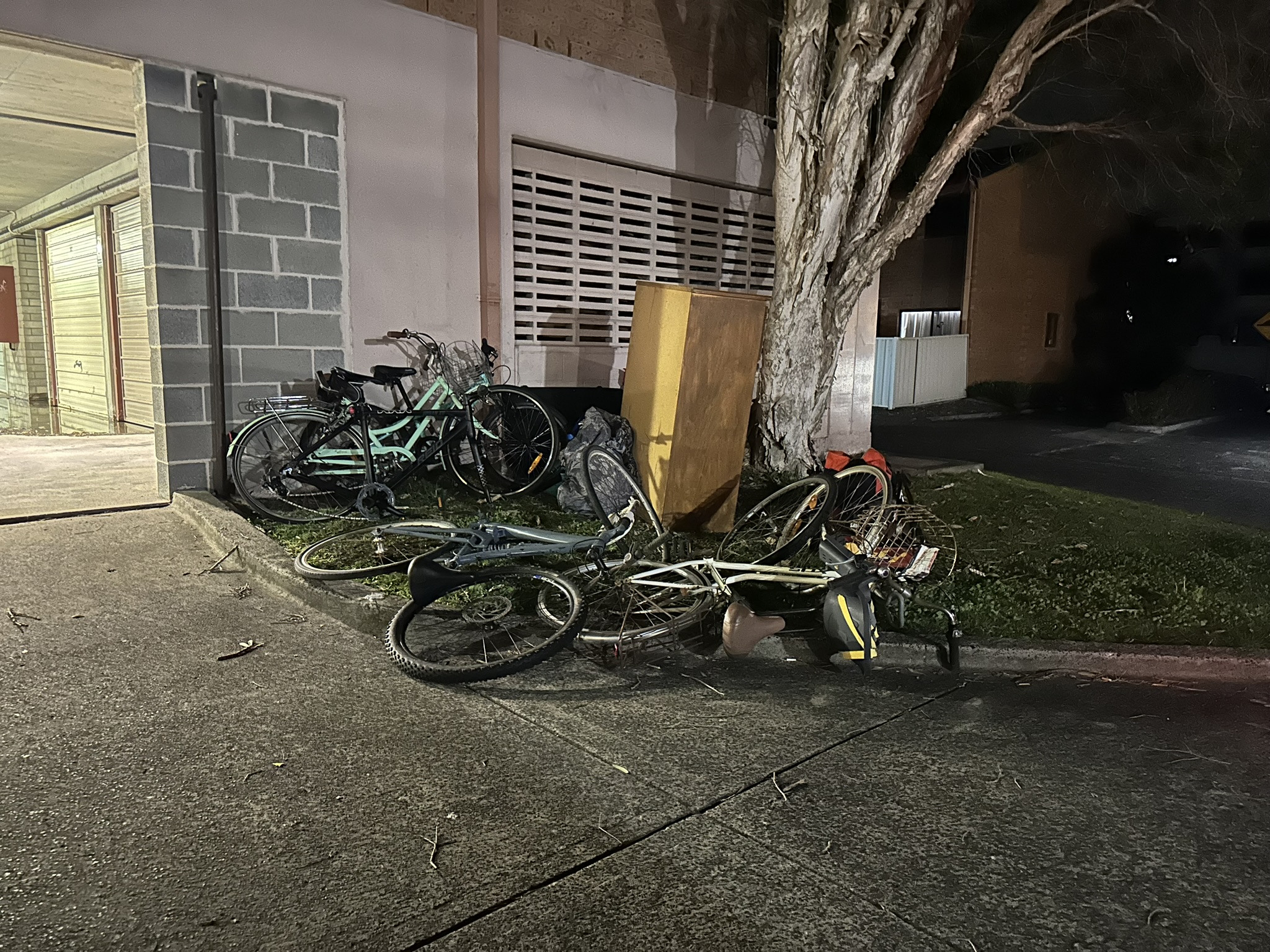 A pile of stolen bikes