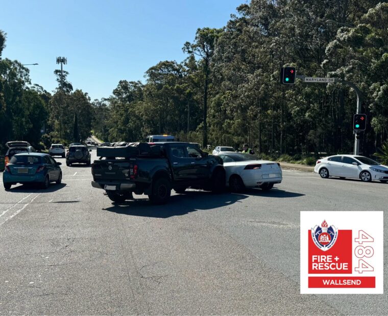 Two car crash at Fletcher today.