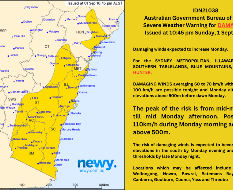 Srong Wind Warning for 2/9/2024