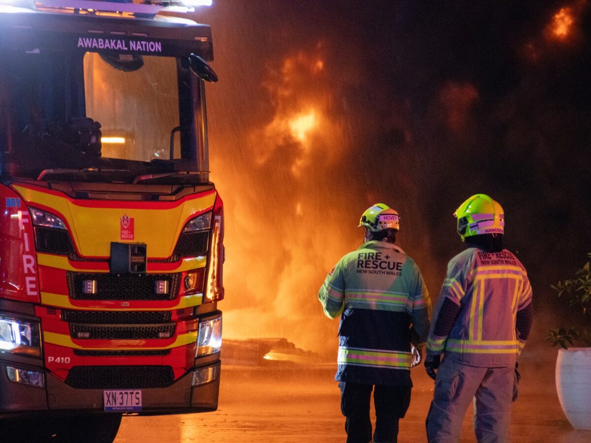 Kurri Kurri Fire Last Night, Image by Media Response Newcastle