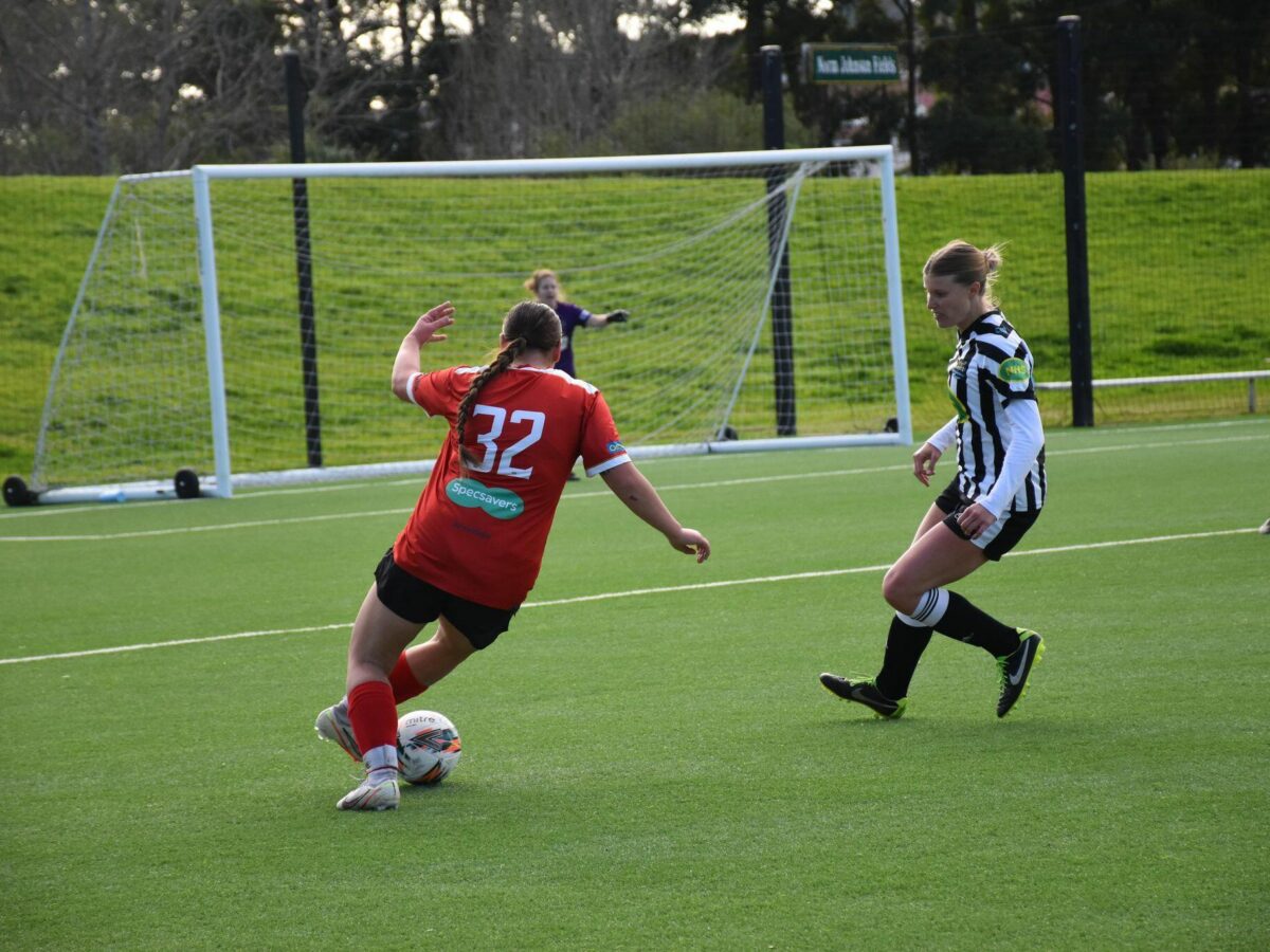 Women playing soccer in Northern NSW