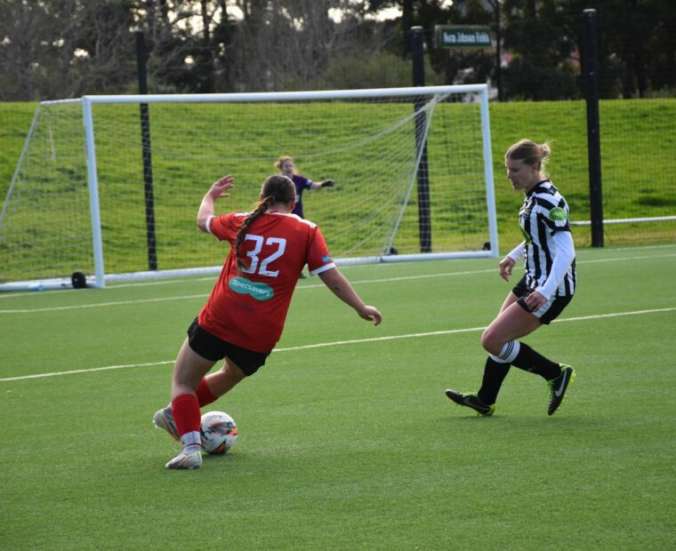 Women playing soccer in Northern NSW