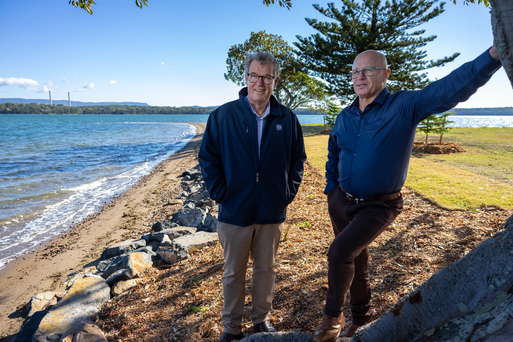 25697_LMCC Deputy CEO David Hughes and Biraban LALC CEO Jamie Williams check out the rehabilitated site