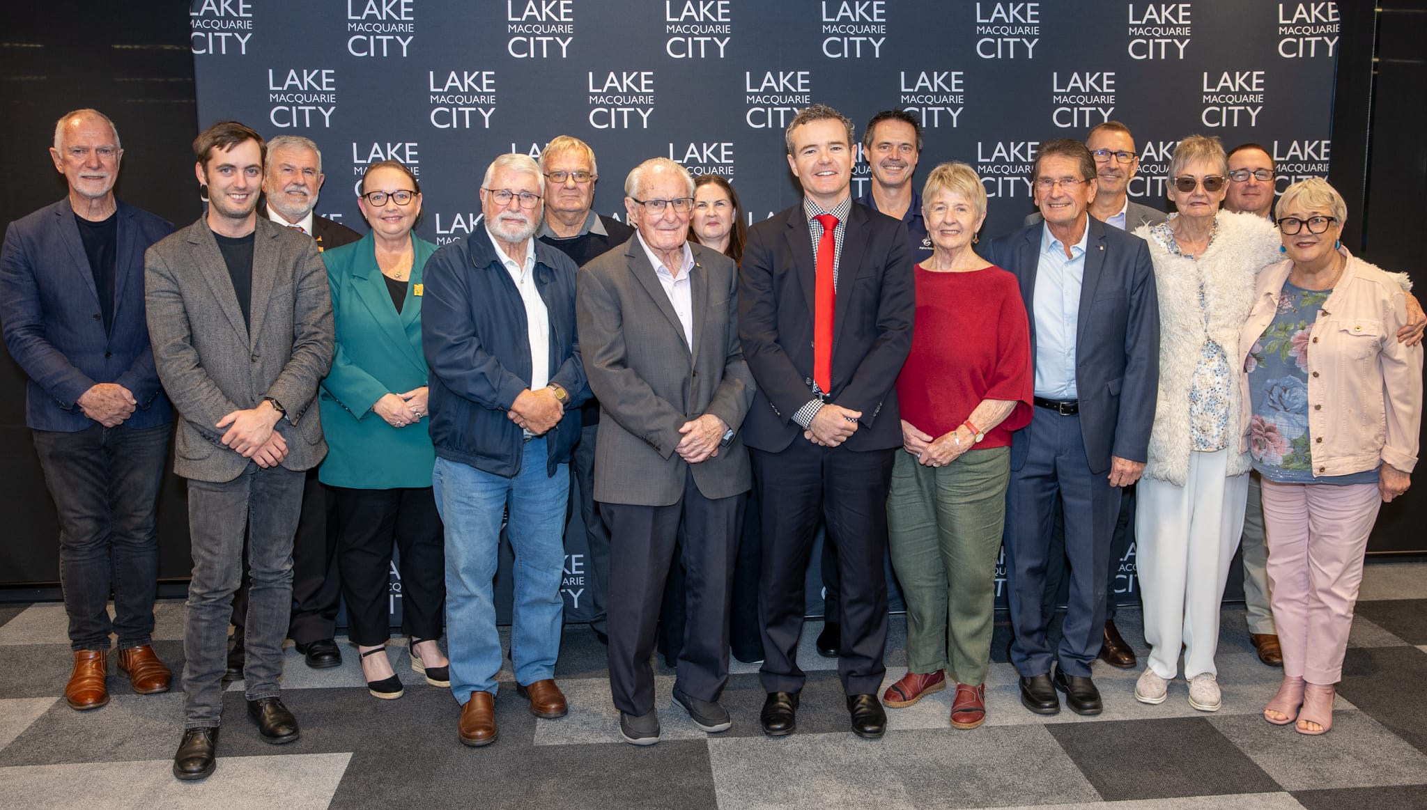 26288_Past and present Councillors at Monday's special 120th anniversary Council meeting