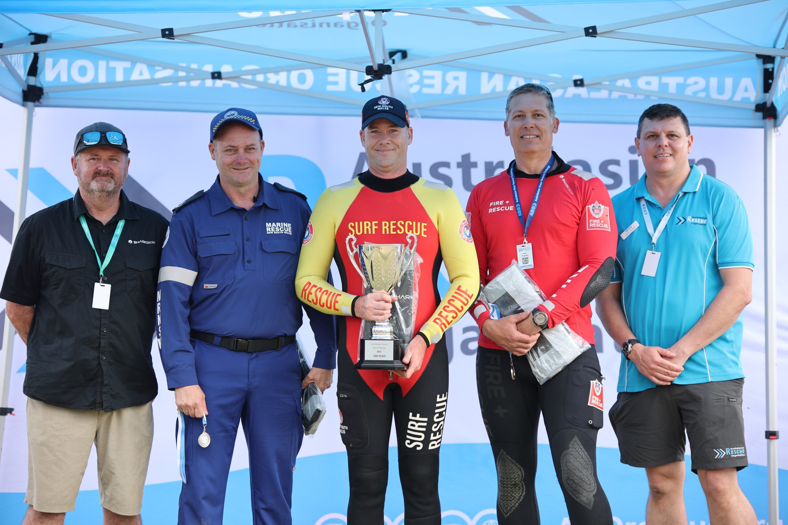 30691_Hawkesbury's Michael Roseworn (second from left) placed second overall as part of the combined multi-agency team last year - credit ARO