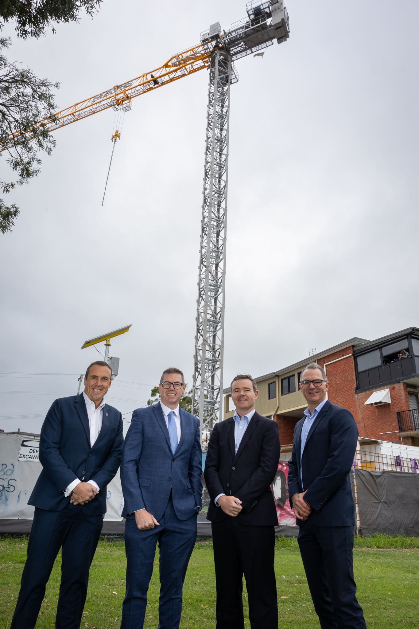 31186_Tim Browne, Pat Conroy, Adam Shultz and David Antcliff at a Belmont development site