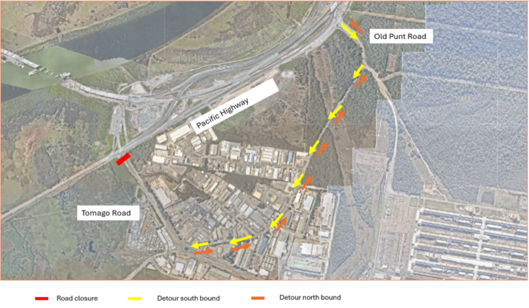 Work Imega Tomago Road night closures as M1 project work continues - newy.com.au ...