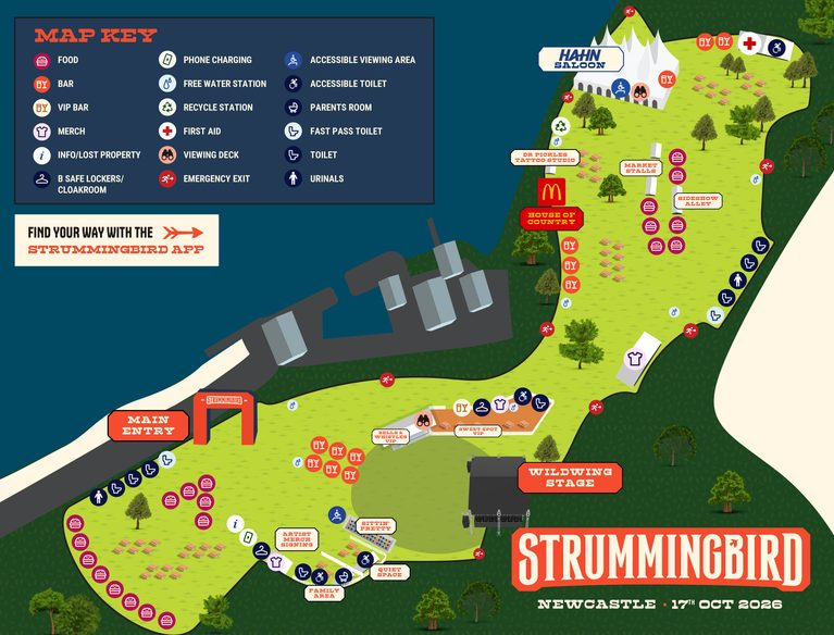 strummingbird-newcastle-2026-map